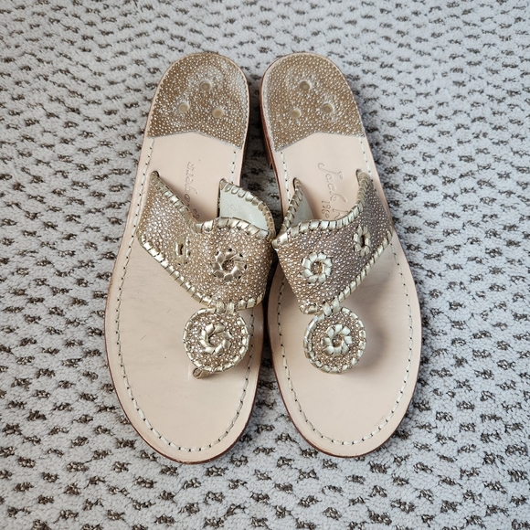Classic Jack Rogers Gold Sandals - Picture 3 of 7